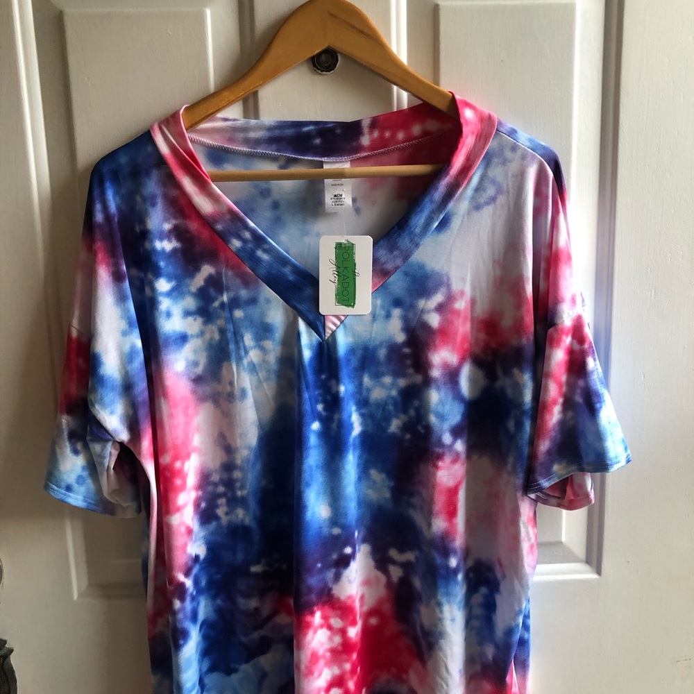COPY - Red white and blue slinky shirt